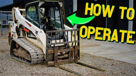 how to pull a skid steer|operating a bobcat skid steer.